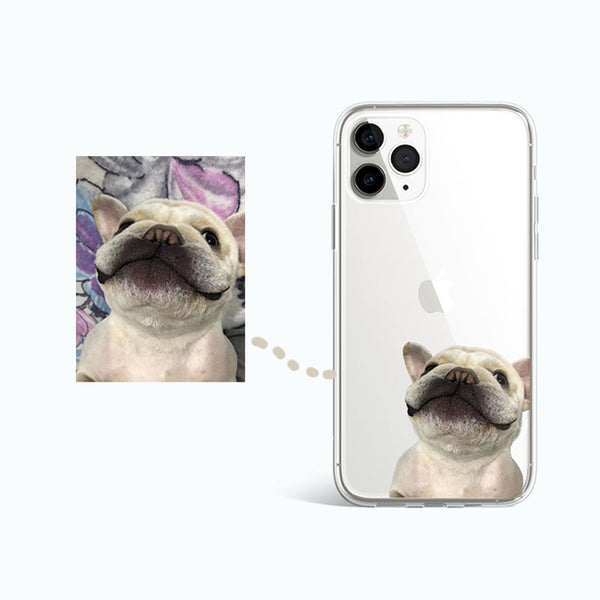 Custom Pet Photo Design Transparent iPhone Case