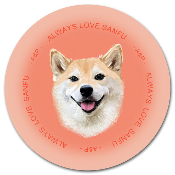 Custom Pet Portrait Cute Round Coaster