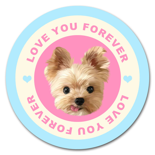 Custom Pet Avatar Animated Cute Round Carpet